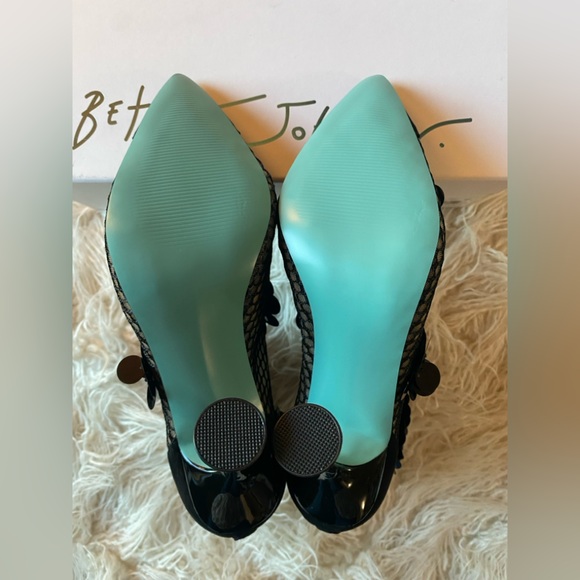 👄 NWT 👄 Betsey Johnson, Navey Embellished Dress Booties, Black, Size 9.5 - Picture 13 of 16